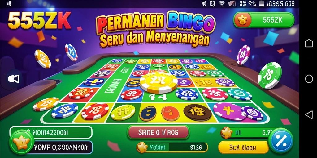 Tangkapan layar 555ZK menampilkan suasana seru permainan Bingo.
