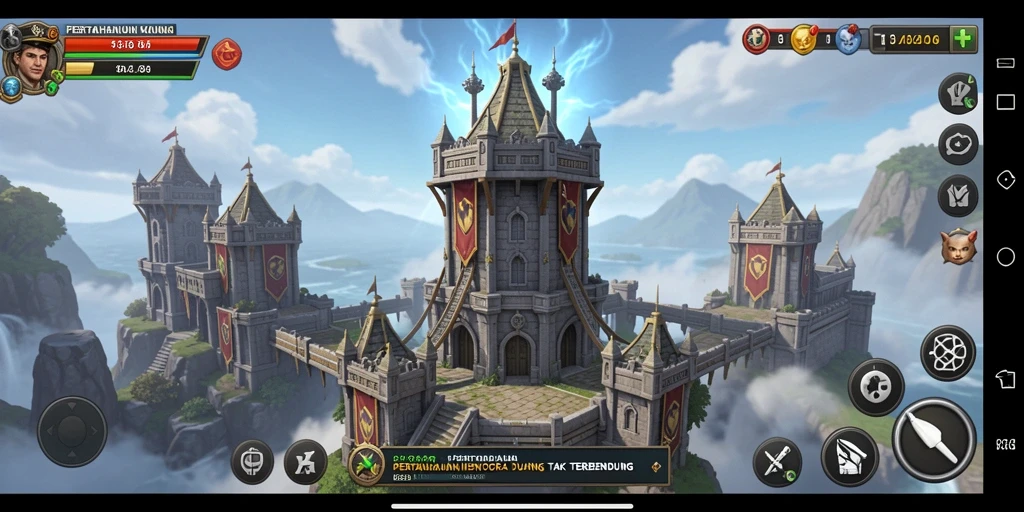 Tangkapan layar gameplay Tower Defense yang mendebarkan.