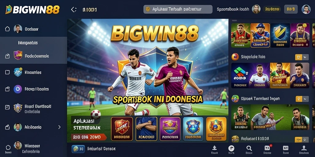 Screenshot gameplay <strong>BIGWIN88</strong> menampilkan fitur taruhan olahraga interaktif.
