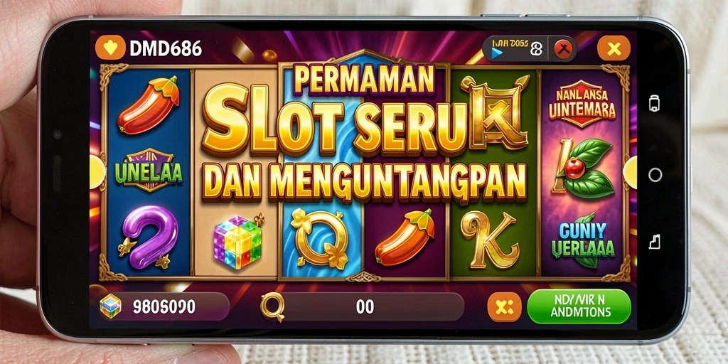 Tangkapan layar DMD686 menunjukkan momen seru saat gameplay Slot.