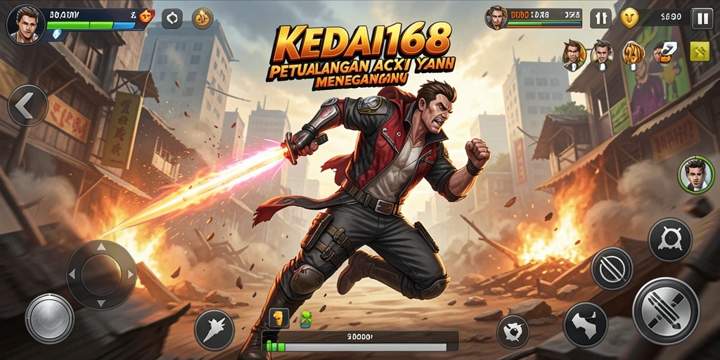 Tampilan gameplay KEDAI168 yang seru dan menegangkan saat pertempuran.
