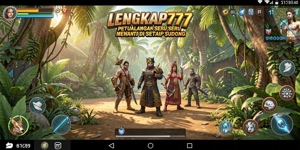 Gameplay LENGKAP777 menampilkan petualangan seru dengan karakter dan lokasi yang menarik.