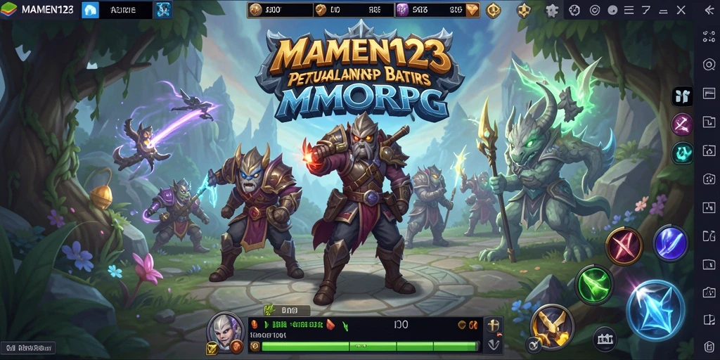 Screenshot gameplay MAMEN123 yang menunjukkan petualangan seru di dunia MMORPG.