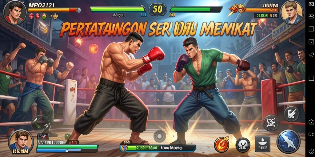 Tampilan seru gameplay MPO2121 dalam aksi pertarungan.