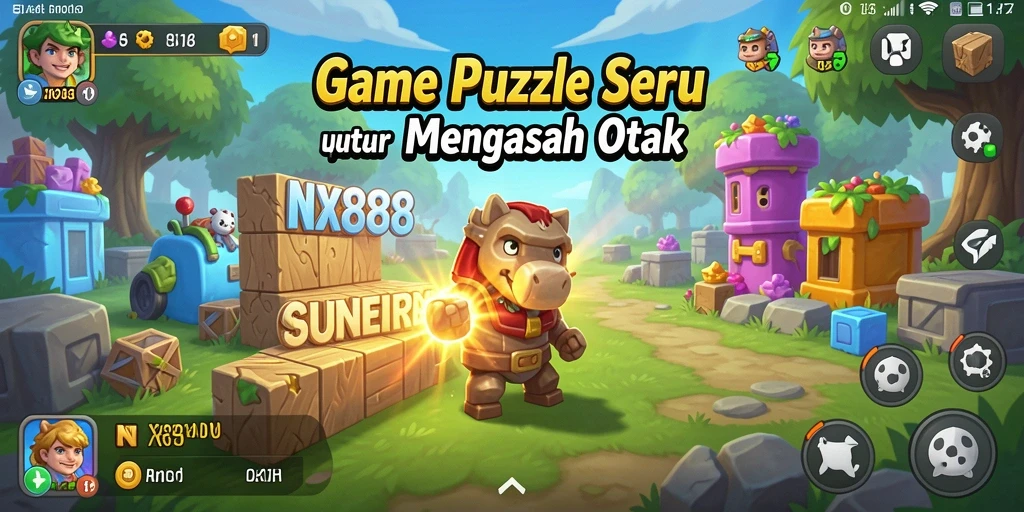 Tampilan gameplay NX888 yang menarik dan penuh tantangan Puzzle.