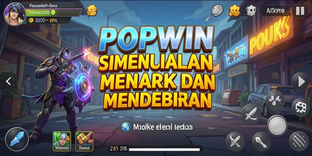 Tampilan gameplay menarik dari <strong>POPWIN</strong> dengan interaksi karakter yang dinamis.