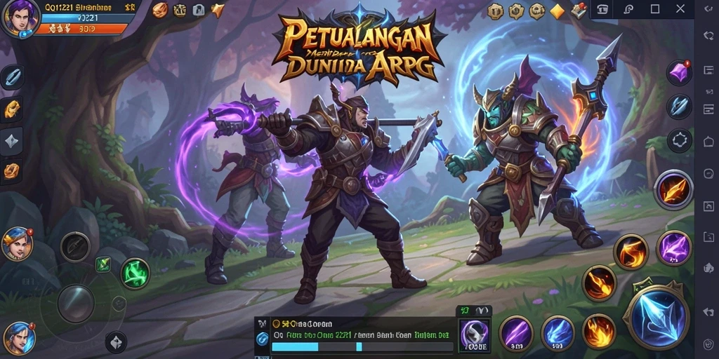 Tampilan gameplay yang menawan dari QQ1221 dengan aksi ARPG yang seru.