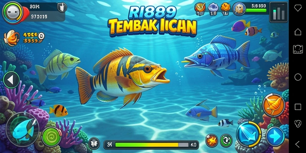 Tampilan gameplay Tembak Ikan yang menarik dan seru.