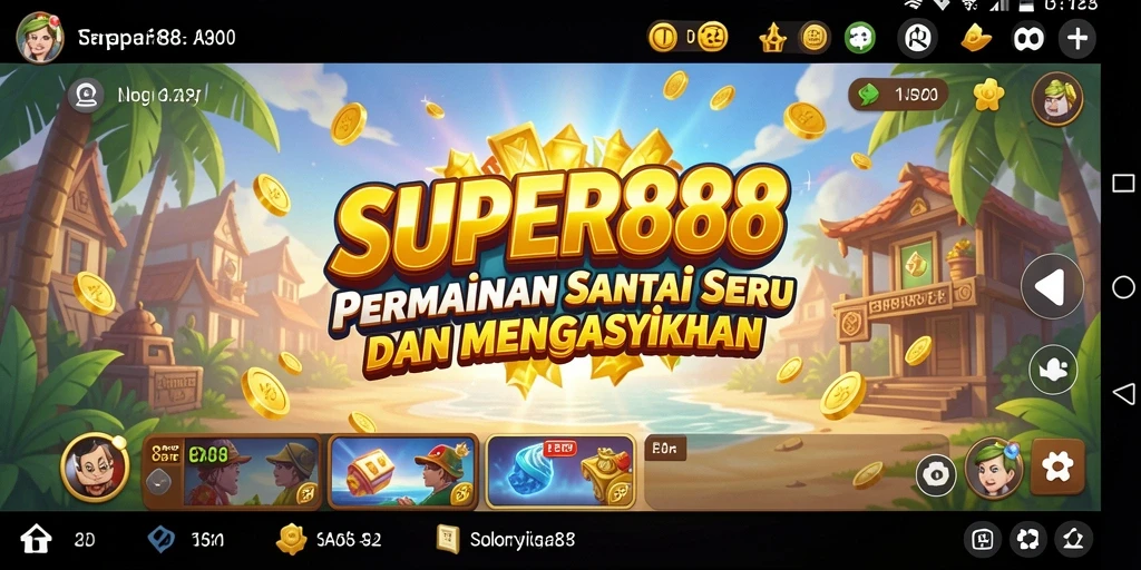 Tampilan gameplay SUPER88 yang ceria dan mengasyikkan.