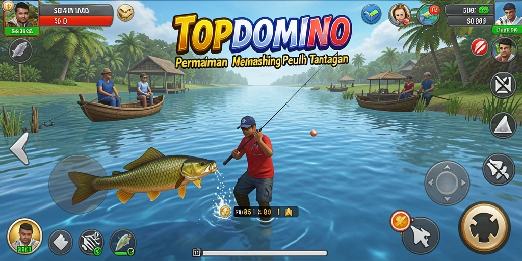 Gameplay seru memancing ikan dengan grafis menakjubkan di TOPDOMINO.