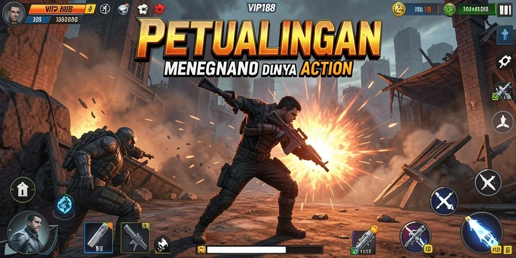 Tampilan gameplay intens di dunia action VIP188.