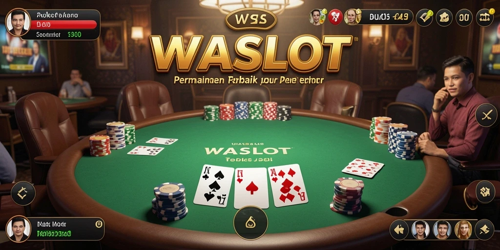 Tampilan menarik dari gameplay Poker di WASLOT.