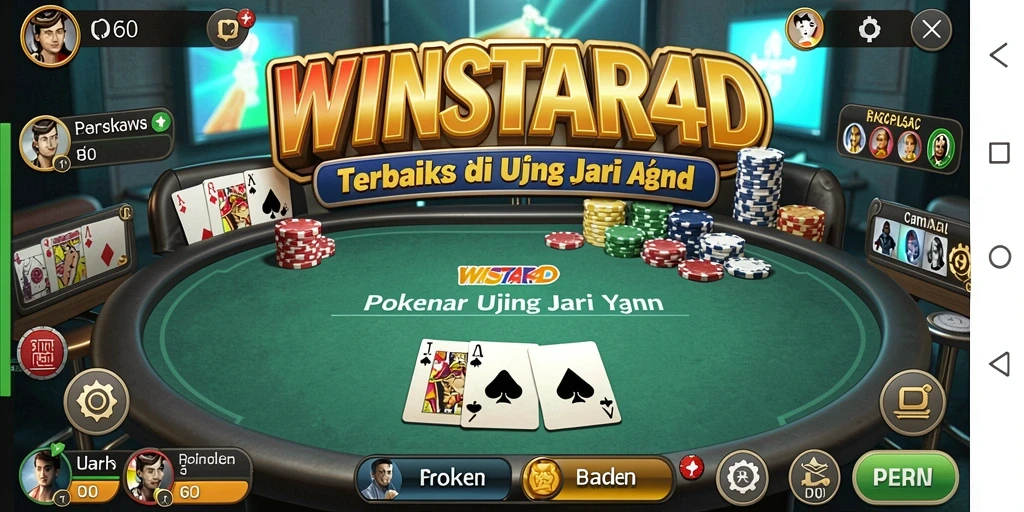 Tampilan gameplay Poker yang menarik di WINSTAR4D.