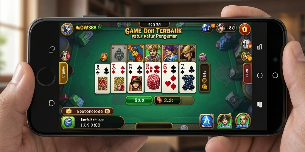 Screenshot WOW388 menampilkan multiplayer seru dalam permainan Domino.