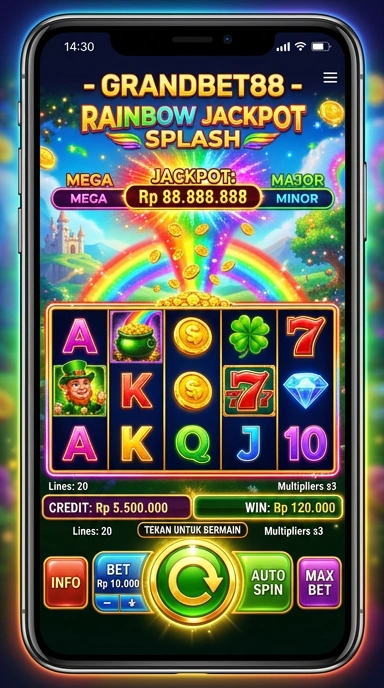 Tampilan utama aplikasi grandbet88 dengan akses cepat.