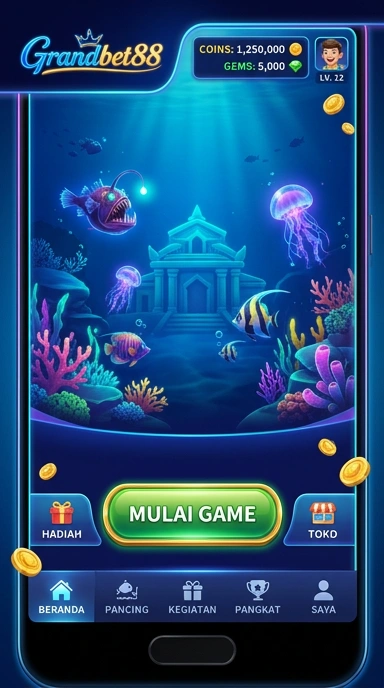 Antarmuka intuitif aplikasi grandbet88 pada perangkat Android.